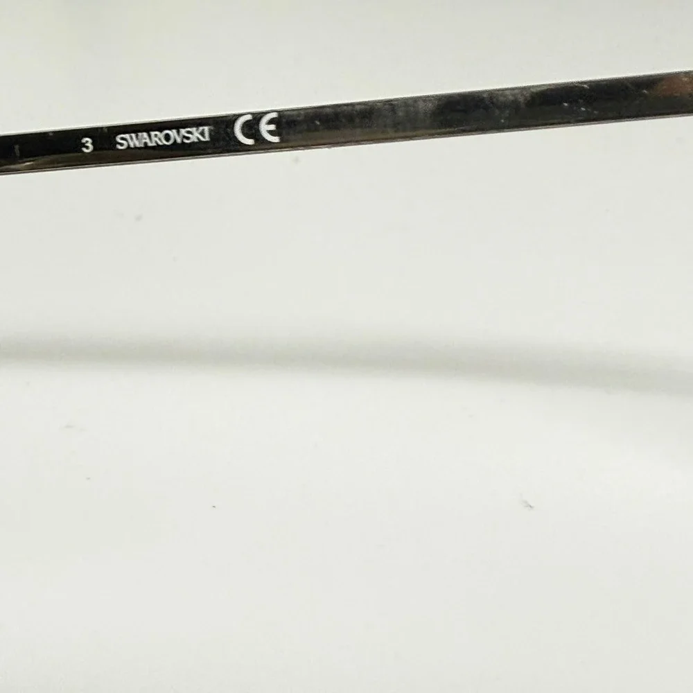 Swarovski SK 5296-3 005 Cat Eye Eyeglasses Black Silver Crystal 52-16-140